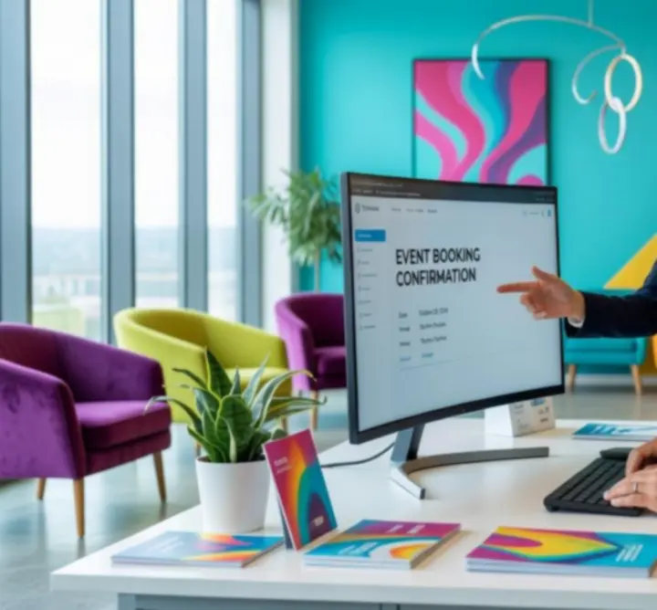 Rozświetlona scena eventu StageCraft Agency z bawiącymi się uczestnikami