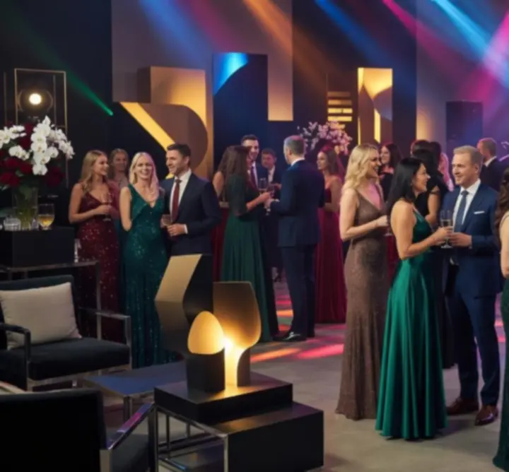 Scena nowoczesnego wydarzenia z publicznością