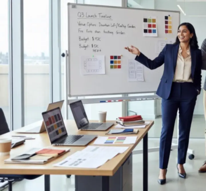 Zespół StageCraft Agency podczas planowania wydarzenia